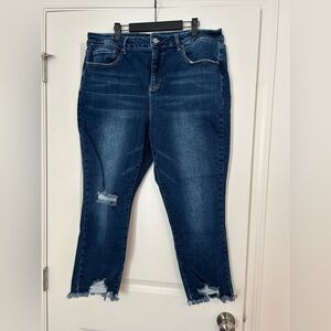 Royalty distressed crop jeans NWOT